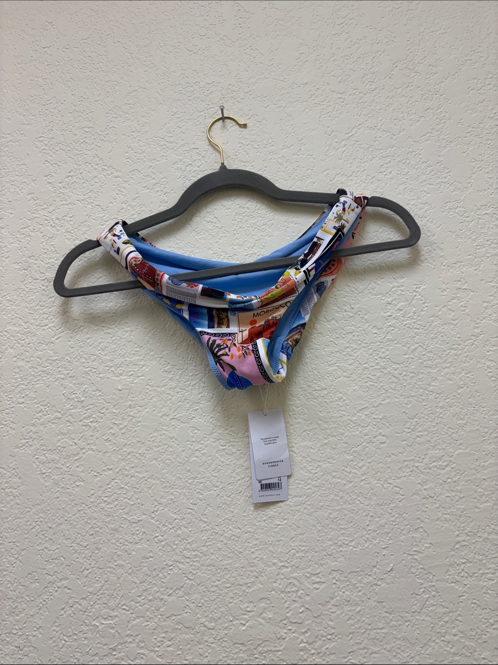 Seafolly Multi-Color & Light Blue Printed Bikini Bottom